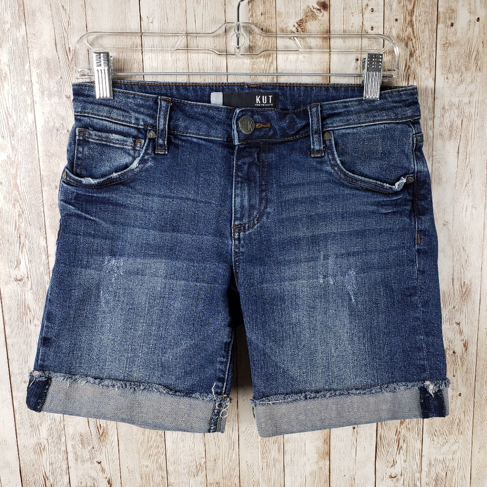 Kut FromThe Kloth Catherine Boyfriend Shorts Sz 2